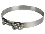 aFe Stainless Steel Hose Clamps 59-01034 Clamps, T-bolt Style, Steel, Natural, 5.563 in. to 5.875 in. O.D., Each thumbnail 1