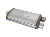 aFe Mach Force XP 304 Stainless Steel 3 Inch Muffler 49M30015 Mufflers, XP, Stainless, Natural, Oval Case, Single 3.00 in. Center Inlet, Dual 3.00 in. Center Outlets, 22.00 in. Overall Length, Each thumbnail 1