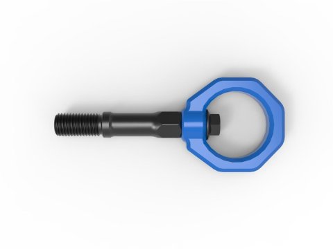 aFe Control Tow Hooks for 2020-2025 CORVETTE - 450-401015-L Hook, Rear, Blue Powdercoated, Chevy, Corvette, Each thumbnail 3