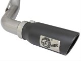aFe Mach Force XP Exhaust Systems 49-44057-B Systems, XP, Cat-back, Single In/Dual Out, Stainless Steel, Natural, Split Side Exit, Black Powdercoated Tips, Chevrolet, GMC, Kit thumbnail 3