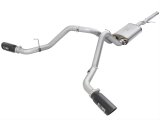 aFe Mach Force XP Exhaust Systems 49-44057-B Systems, XP, Cat-back, Single In/Dual Out, Stainless Steel, Natural, Split Side Exit, Black Powdercoated Tips, Chevrolet, GMC, Kit thumbnail 6