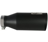 aFe Mach Force XP Round, Black 4 Inch Exhaust Tip 49T40701-B18 Tip, XP, Clamp-on, Stainless, Powdercoated, 4.00 in. Inlet Diameter, 7.00 in. Outlet, 18.00 in. Length, Each thumbnail 1