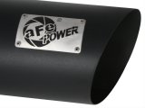 aFe Mach Force XP Round, Black 4 Inch Exhaust Tip 49T40701-B18 Tip, XP, Clamp-on, Stainless, Powdercoated, 4.00 in. Inlet Diameter, 7.00 in. Outlet, 18.00 in. Length, Each thumbnail 2