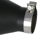 aFe Mach Force XP Round, Black 4 Inch Exhaust Tip 49T40701-B18 Tip, XP, Clamp-on, Stainless, Powdercoated, 4.00 in. Inlet Diameter, 7.00 in. Outlet, 18.00 in. Length, Each thumbnail 3