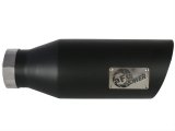 aFe Mach Force XP Round, Black 4 Inch Exhaust Tip 49T40701-B18 Tip, XP, Clamp-on, Stainless, Powdercoated, 4.00 in. Inlet Diameter, 7.00 in. Outlet, 18.00 in. Length, Each thumbnail 5