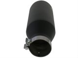 aFe Mach Force XP Round, Black 4 Inch Exhaust Tip 49T40701-B18 Tip, XP, Clamp-on, Stainless, Powdercoated, 4.00 in. Inlet Diameter, 7.00 in. Outlet, 18.00 in. Length, Each thumbnail 7