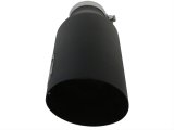 aFe Mach Force XP Round, Black 4 Inch Exhaust Tip 49T40701-B18 Tip, XP, Clamp-on, Stainless, Powdercoated, 4.00 in. Inlet Diameter, 7.00 in. Outlet, 18.00 in. Length, Each thumbnail 8