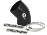 aFe Tubing Couplers 59-00075 Couplers, 45 degree Elbow, Silicone, Black, 3.25 in. Inlet/3.00 in. Outlet Diameter, 3.00 in. Length, Each thumbnail 1
