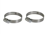 aFe Stainless Steel Hose Clamps 59-01008-MA Clamps, Worm Gear Style, Steel, Natural, 1.813 in. to 2.500 in. O.D., Pair thumbnail 1