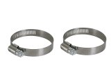 aFe Stainless Steel Hose Clamps 59-01008-MA Clamps, Worm Gear Style, Steel, Natural, 1.813 in. to 2.500 in. O.D., Pair thumbnail 2