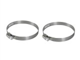 aFe Stainless Steel Hose Clamps 59-01014-MA Clamps, Worm Gear Style, Steel, Natural, 3.063 in. to 4.000 in. O.D., Pair thumbnail 1
