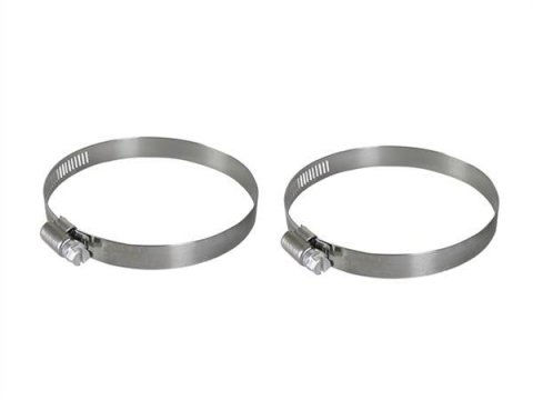 aFe Stainless Steel Hose Clamps 59-01014-MA Clamps, Worm Gear Style, Steel, Natural, 3.063 in. to 4.000 in. O.D., Pair