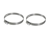 aFe Stainless Steel Hose Clamps 59-01014-MA Clamps, Worm Gear Style, Steel, Natural, 3.063 in. to 4.000 in. O.D., Pair thumbnail 2