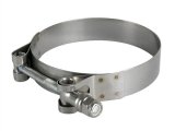aFe Stainless Steel Hose Clamps 59-01026 Clamps, T-bolt Style, Steel, Natural, 3.313 in. to 3.563 in. O.D., Each thumbnail 1