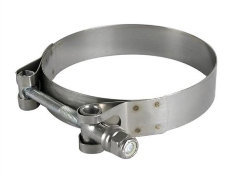 aFe Stainless Steel Hose Clamps 59-01026 Clamps, T-bolt Style, Steel, Natural, 3.313 in. to 3.563 in. O.D., Each