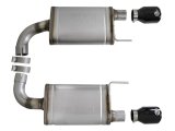 aFe Mach Force XP Exhaust Systems for 2015-2017 MUSTANG - 49-43105-B Systems, XP, Rear Axle-back, Dual, Stainless Steel, Natural, Split Rear Exit, Black Powdercoated Tips, Ford, 5.0L, Kit thumbnail 4