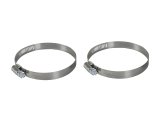 aFe Stainless Steel Hose Clamps 59-01013-MA Clamps, Worm Gear Style, Steel, Natural, 2.813 in. to 3.750 in. O.D., Pair thumbnail 2