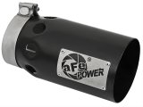 aFe Rebel XD Round, Black 4 Inch Exhaust Tip 49T40501-B10 Tip, XD, Clamp-on, Stainless, Powdercoated, 4.00 in. Inlet Diameter, 5.00 in. Outlet, 10.00 in. Length, Each thumbnail 1
