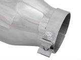 aFe Mach Force XP Round, Polished 4 Inch Exhaust Tip 49T40602-P15 Tip, XP, Clamp-on, Stainless, Polished, 4.00 in. Inlet Diameter, 6.00 in. Outlet, 15.00 in. Length, Each thumbnail 1