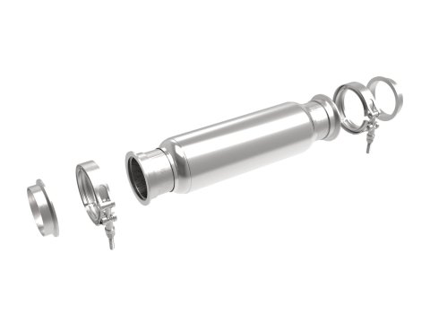 aFe Universal 3 Inch Resonator 49M10006 Exhaust Resonator, 304 Stainless Steel, 3.00 in. Diameter, 16.00 in. Overall Length, Each thumbnail 1