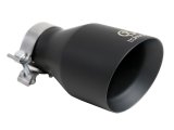 AFE Power Exhaust Tips 49T30504-B09 Takeda 409 Stainless Steel Clamp-on Tip Black 3 IN Inlet x 5 IN Outlet x 9 IN L thumbnail 1