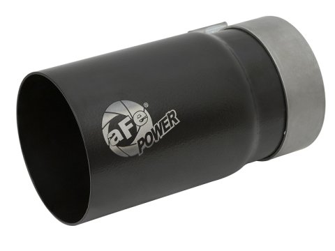 aFe Mach Force XP Round, Black 3.50 Inch Exhaust Tip 49T35404-B07 Tip, XP, Clamp-on, Stainless, Powdercoated, in. Inlet Diameter, 4.00 in. Outlet, 7.00 in. Length, Each thumbnail 7