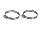 aFe Stainless Steel Hose Clamps 59-01007-MA Clamps, Worm Gear Style, Steel, Natural, 1.313 in. to 2.000 in. O.D., Pair thumbnail 1