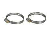 aFe Stainless Steel Hose Clamps 59-01007-MA Clamps, Worm Gear Style, Steel, Natural, 1.313 in. to 2.000 in. O.D., Pair thumbnail 2