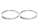 aFe Stainless Steel Hose Clamps 59-01019-MA Clamps, Worm Gear Style, Steel, Natural, 5.063 in. to 6.000 in. O.D., Pair thumbnail 2
