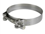 aFe Stainless Steel Hose Clamps 59-01028 Clamps, T-bolt Style, Steel, Natural, 3.813 in. to 4.125 in. O.D., Each thumbnail 1