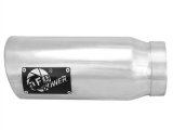 aFe Mach Force XP Round, Polished 4 Inch Exhaust Tip 49T40506-P12 Tip, XP, Clamp-on, Stainless, Polished, 4.00 in. Inlet Diameter, 5.00 in. Outlet, 12.00 in. Length, Pair thumbnail 2