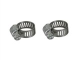 aFe Stainless Steel Hose Clamps 59-01001-MA Clamps, Worm Gear Style, Steel, Natural, 0.125 in. to 0.313 in. O.D., Pair thumbnail 1