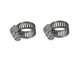 aFe Stainless Steel Hose Clamps 59-01001-MA Clamps, Worm Gear Style, Steel, Natural, 0.125 in. to 0.313 in. O.D., Pair thumbnail 2