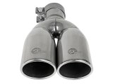 aFe Mach Force XP Round, Polished 2.50 Inch Exhaust Tip 49T25374-P12 Tips, XP, Dual Tip, Clamp-on, Stainless Steel, Polished, in. Inlet, 3.50 in. Outlet, 12.00 in. Length, Each thumbnail 2