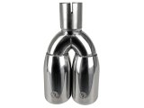 aFe Mach Force XP Round, Polished 2.50 Inch Exhaust Tip 49T25374-P12 Tips, XP, Dual Tip, Clamp-on, Stainless Steel, Polished, in. Inlet, 3.50 in. Outlet, 12.00 in. Length, Each thumbnail 3