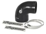 aFe Tubing Couplers 59-00073 Couplers, 90 degree Elbow, Silicone, Black, 4.00 in. Inlet/3.38 in. Outlet Diameter, 7.00 in. Length, Each thumbnail 2