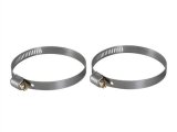 aFe Stainless Steel Hose Clamps 59-01009-MA Clamps, Worm Gear Style, Steel, Natural, 2.313 in. to 3.000 in. O.D., Pair thumbnail 1