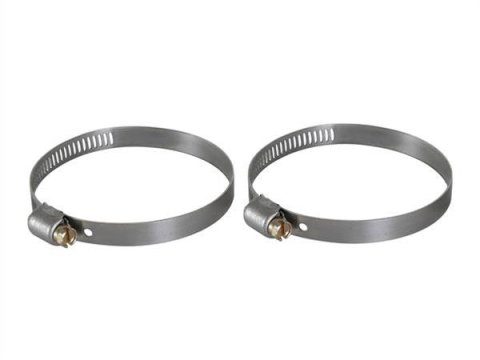 aFe Stainless Steel Hose Clamps 59-01009-MA Clamps, Worm Gear Style, Steel, Natural, 2.313 in. to 3.000 in. O.D., Pair