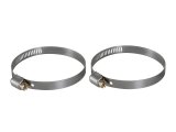 aFe Stainless Steel Hose Clamps 59-01009-MA Clamps, Worm Gear Style, Steel, Natural, 2.313 in. to 3.000 in. O.D., Pair thumbnail 2