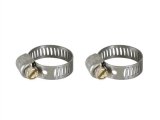 aFe Stainless Steel Hose Clamps 59-01003-MA Clamps, Worm Gear Style, Steel, Natural, 0.500 in. to 0.906 in. O.D., Pair thumbnail 1