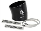 aFe Tubing Couplers 59-00090 Couplers, 15 degree Elbow, Silicone, Black, 3.50 in. Inlet/3.25 in. Outlet Diameter, Each thumbnail 1