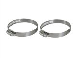 aFe Stainless Steel Hose Clamps 59-01011-MA Clamps, Worm Gear Style, Steel, Natural, 2.313 in. to 3.250 in. O.D., Pair thumbnail 1