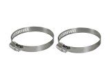 aFe Stainless Steel Hose Clamps 59-01011-MA Clamps, Worm Gear Style, Steel, Natural, 2.313 in. to 3.250 in. O.D., Pair thumbnail 2