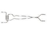 aFe Takeda Exhaust Systems for 2014-2015 Q50 - 49-36136-P Systems, Takeda, Cat-back, Dual In/Dual Out, Stainless Steel, Natural, Split Rear Exit, Polished Tips, Infiniti, 3.7L, Kit thumbnail 7