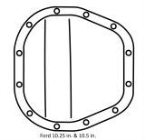 aFe Street Series 12 Bolt Ford 10.25/10.5 Inch Differential Cover 46-70020 Cover, Aluminum, Natural, Ribbed, Ford, 10.25 in./10.50 in. Ring Gear, 12-Bolt Cover, Each thumbnail 1