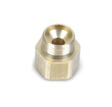 Holley Fuel Fittings 26-71 Fitting, Carburetor Inlet, 9/16-24 in. Male to 1/2-20 in. Female, 5/16 in. Inverted Flare, Brass, Each thumbnail 2