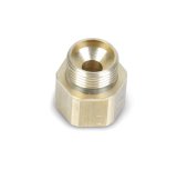 Holley Fuel Fittings 26-71 Fitting, Carburetor Inlet, 9/16-24 in. Male to 1/2-20 in. Female, 5/16 in. Inverted Flare, Brass, Each thumbnail 3