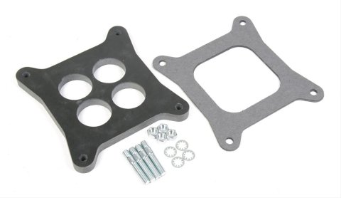 Holley Carburetor Spacers 17-59 Spacers, 4 Hole Style, 0.500 in. Thick, Phenolic Plastic, Natural Finish, Hardware, Gaskets, for 4150 Carburetors, Each