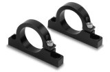 Holley Billet Fuel Filter Mounting Brackets 162-573 Brackets, Aluminum, Black Finish, fits 1.50 in. Diameter filters, Pair thumbnail 2