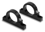 Holley Billet Fuel Filter Mounting Brackets 162-573 Brackets, Aluminum, Black Finish, fits 1.50 in. Diameter filters, Pair thumbnail 3